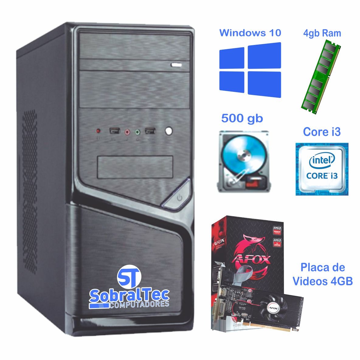 Computador Core i5 3.10Ghz -TG-H61-S -HD 500GB Memória Ram 4 Gb Configurável