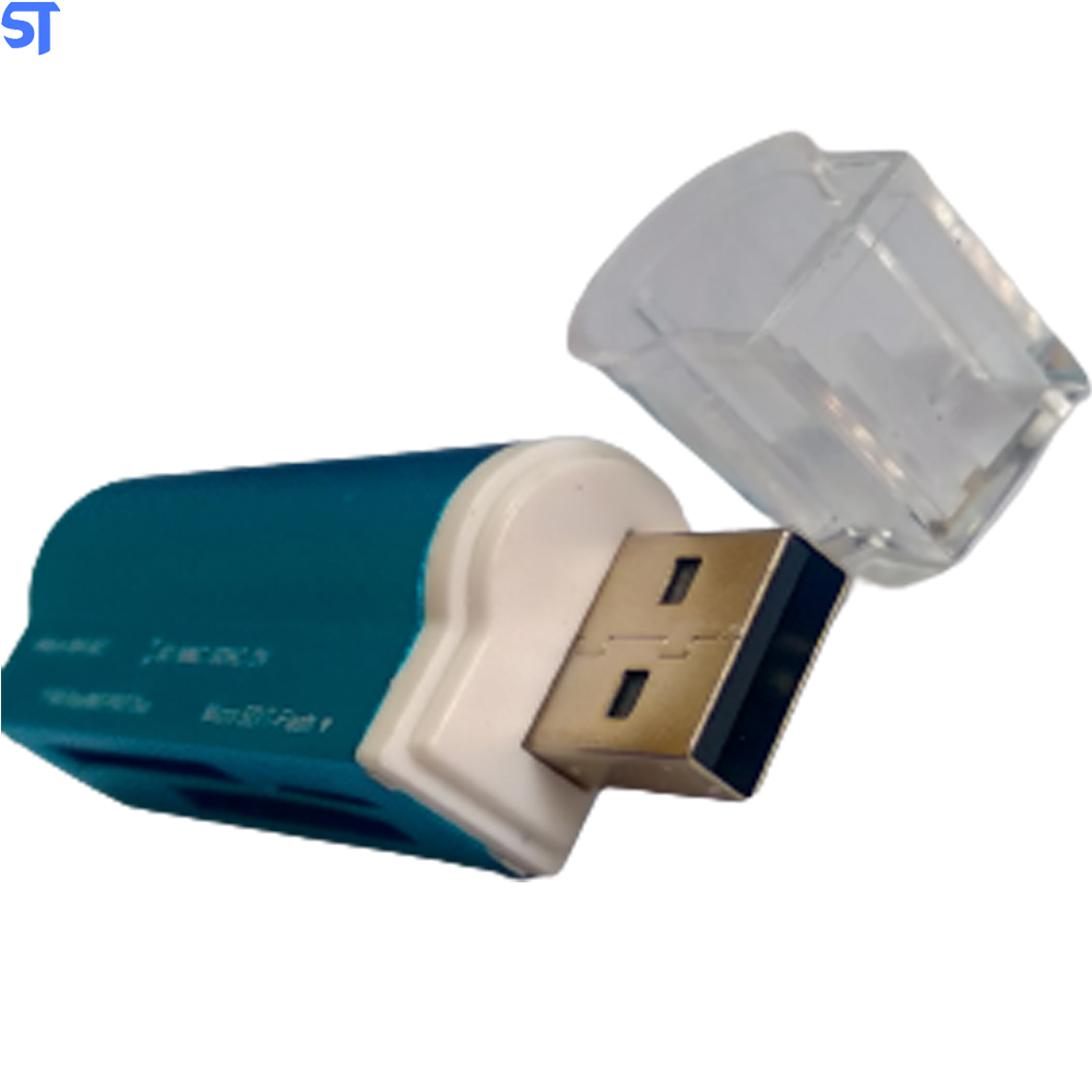 Adaptador All In One USB 2.0 Micro SD, SD,  Micro MS, MS Duo - Azul