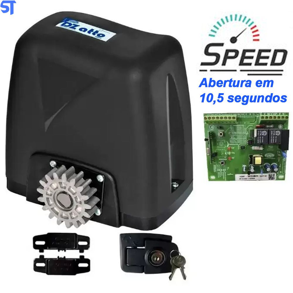 Motor de Portão Rossi DZ ATTO V2 36 TURBO 220V e Placa Controladora S/ os Controles