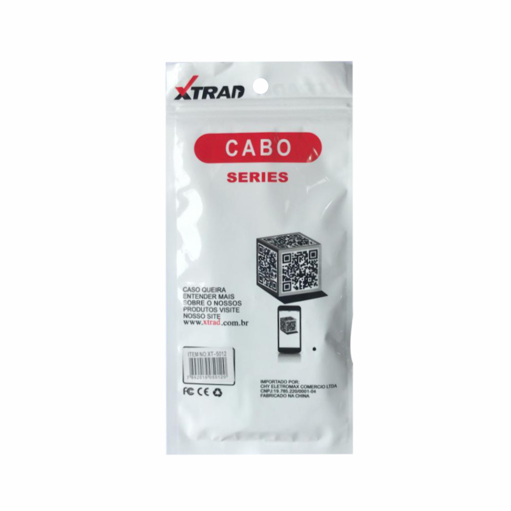 Cabo De Áudio Auxiliar P2 X 2 Rca Macho Dourado Som Estéreo Xtrad XT-5012