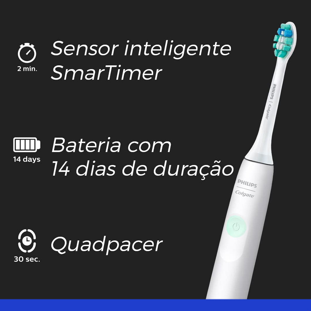 Escova de dente Elétrica Philips Colgate SonicPro 10 recarregável bivolt
