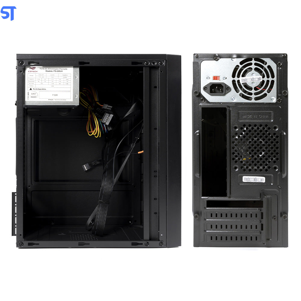 Gabinete Micro-ATX MT-32BK Com Fonte 200W C3Tech