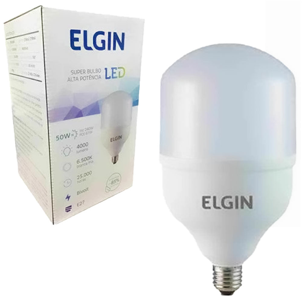Lampada Bulbo Led T 50W Bivolt 6500K LD Elgin