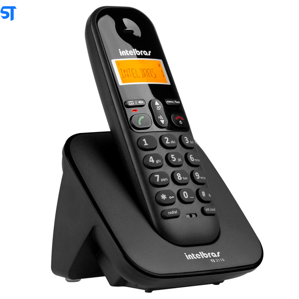 Telefone Sem fio Intelbras TS 3110 Preto