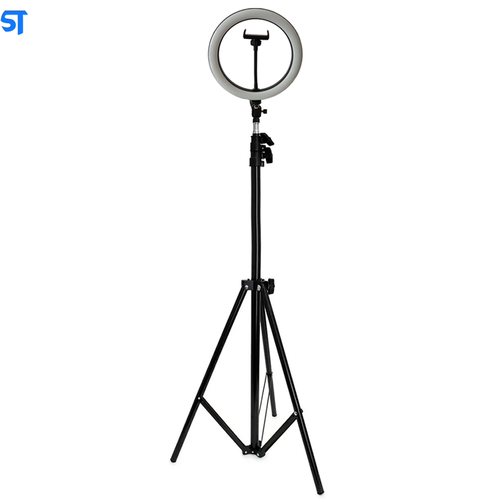 Kit Iluminador Led Ring Light 26Cm 35w Com Tripé Universal de 1,60 Mt