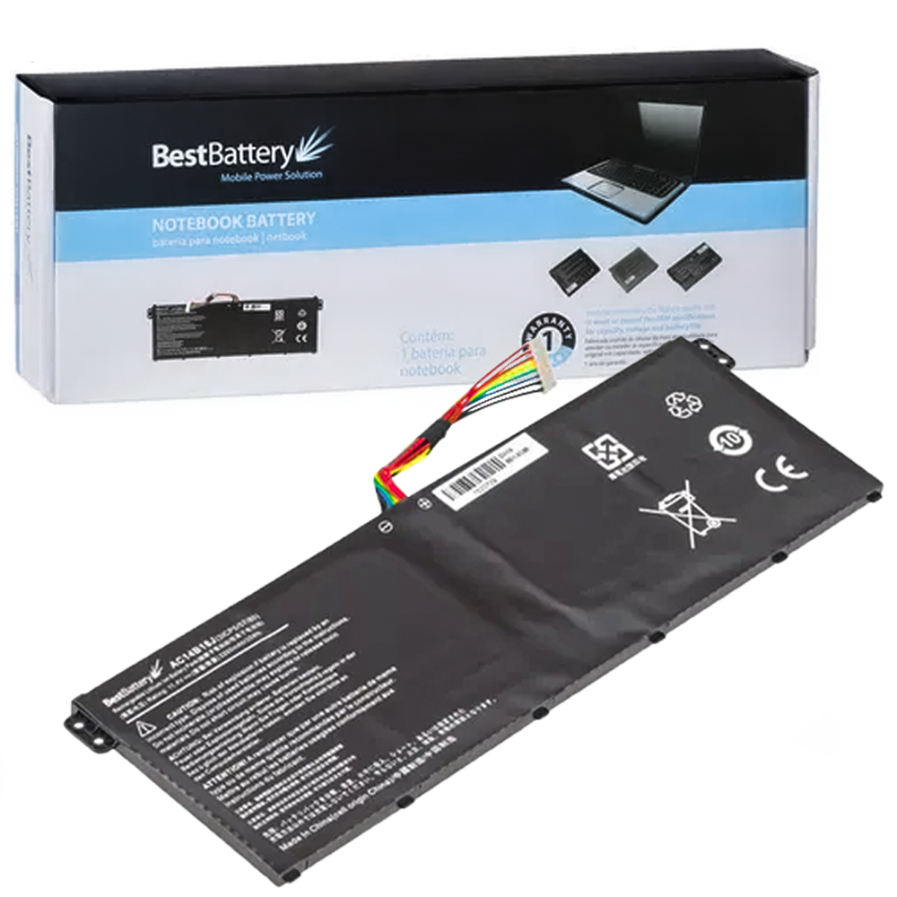 Bateria Para Notebook Acer Aspire A515-51-52ct 11.1 Volts 3 Células 2.200 mAh 25Wh Compatível BestBattery