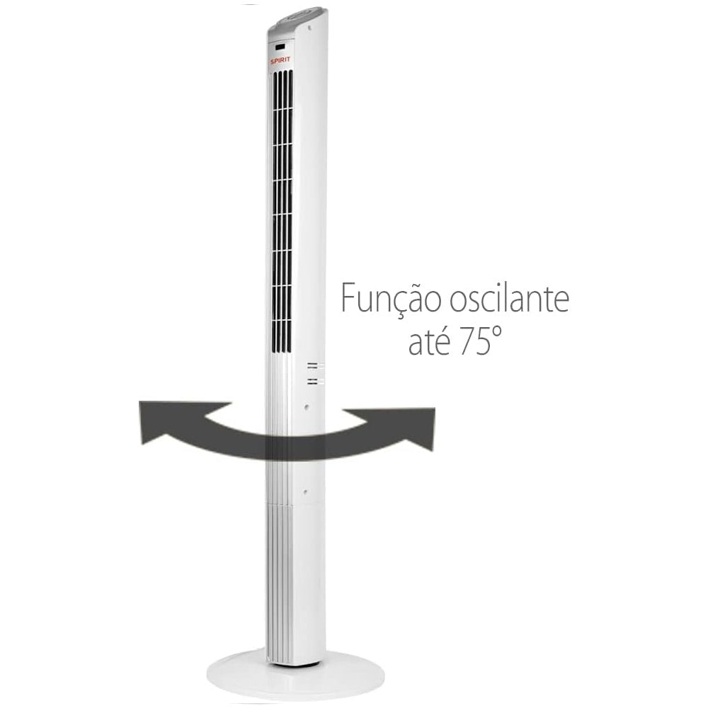 Ventilador Torre Spirit Maxximos Elegant Ts1200 Branco Prata 220V