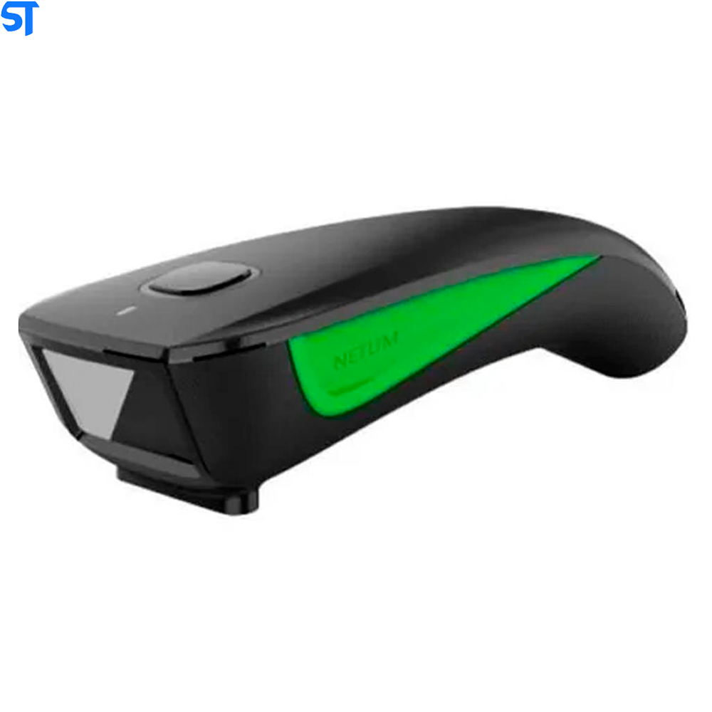 Leitor Código De Barras Bluetooth 2D E USB NETUM C750 Preto Com Verde