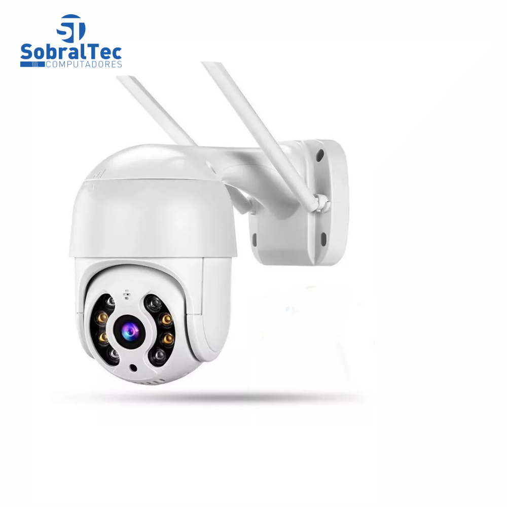 Câmera IP Mini Speed Dome Wi-Fi Externa 3MP 32Gb - Alerta De Duas Vozes-Detecção Humana-Áudio-IR Visão Noturna À Prova D