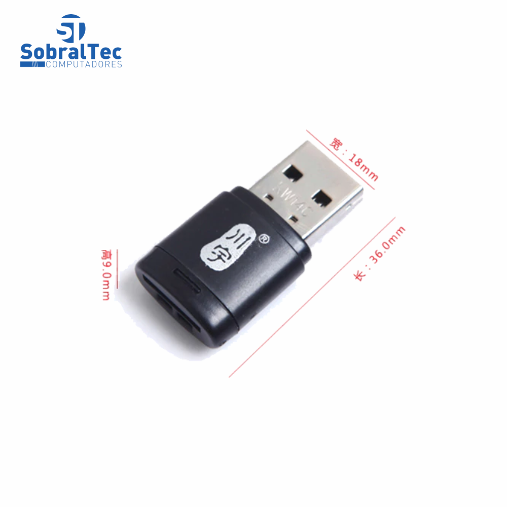 Adaptador Leitor Cartão Micro Sd Usb 2.0 Até 512gb C286 MicroSDXC