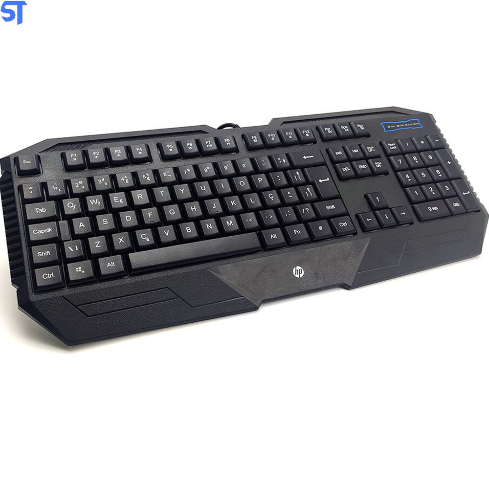 Teclado Gamer HP ABNT2 - K130 Preto Com Membrana