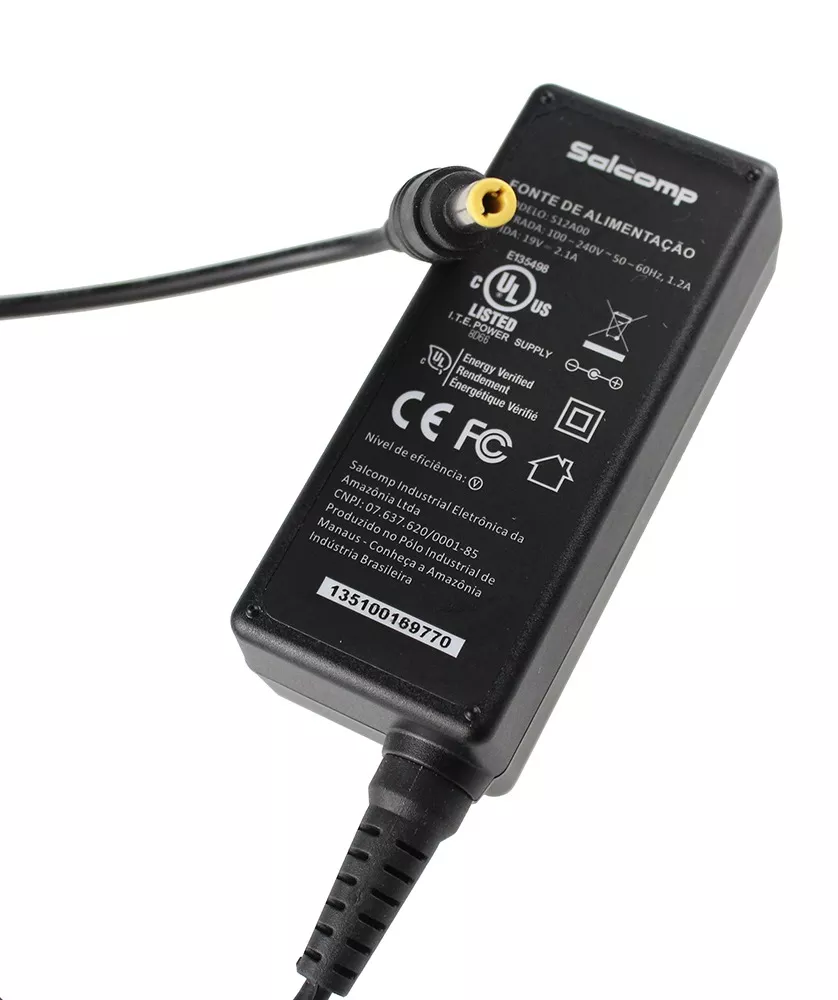 Fonte Notebook Positivo Cce 19 v. 2,1a - Plug: 5.5mm x 2.5mm