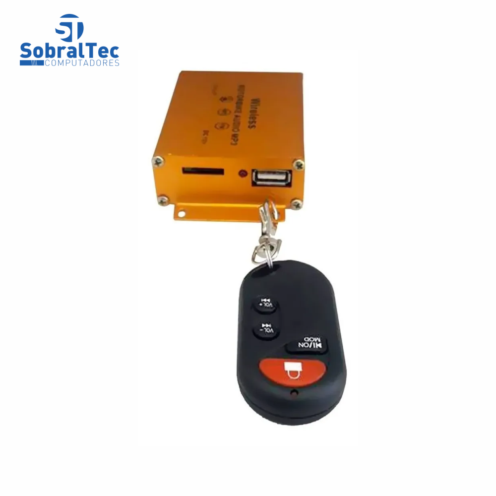Alarme Para Moto Usb Com Rádio FM Entrada Cartão e Caixa De Som Grasep Dm-100
