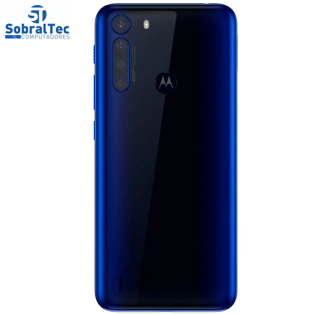 Smartphone Motorola One Fusion 128GB Azul Safira - 4GB RAM Tela 6,5” Câm. Quádrupla + Selfie 8MP