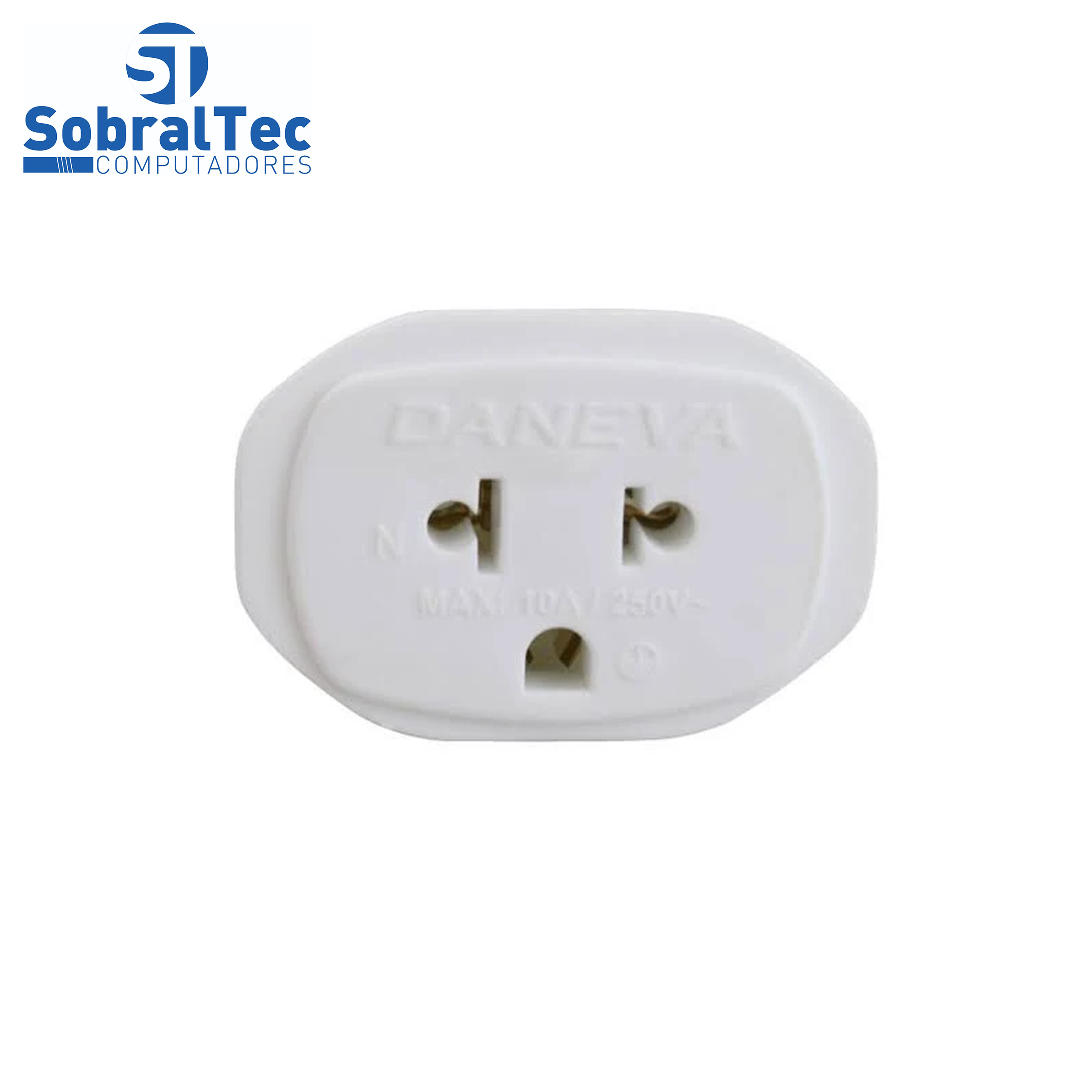 Adaptador Universal 2P + T Inova Tenção Máxima 10A 250V~