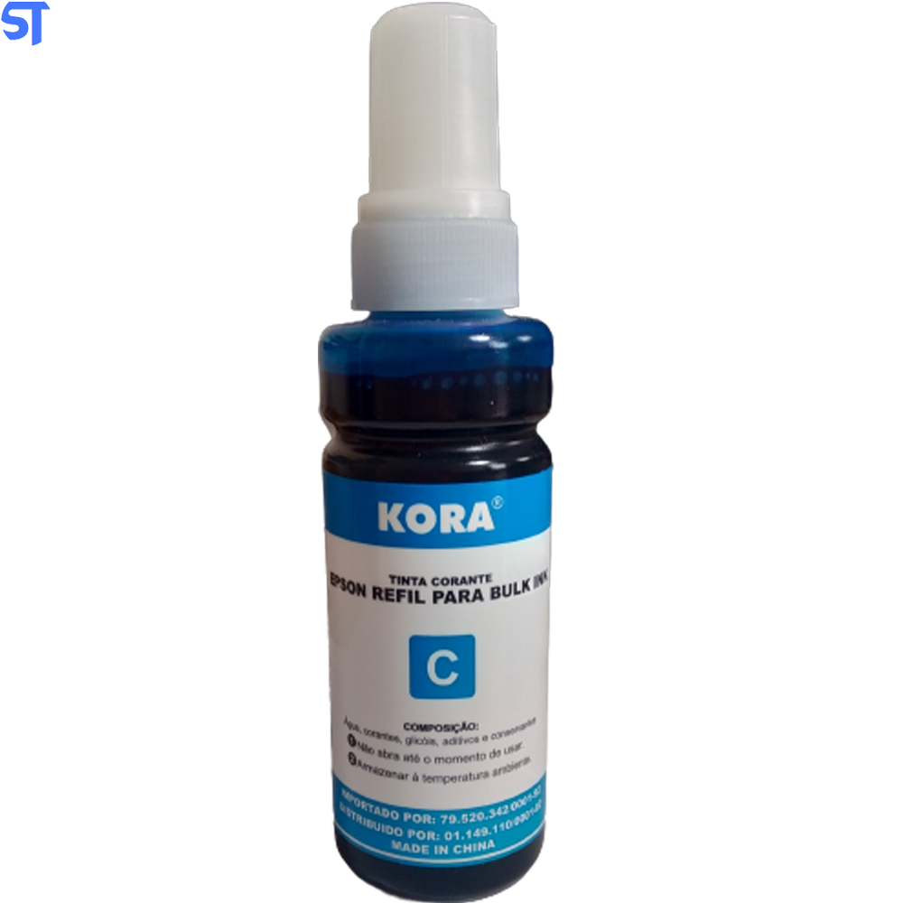 Tinta Refil Bulk Ink C compativel Epson Corante Azul 100Ml Cyano Kora R-EP100C