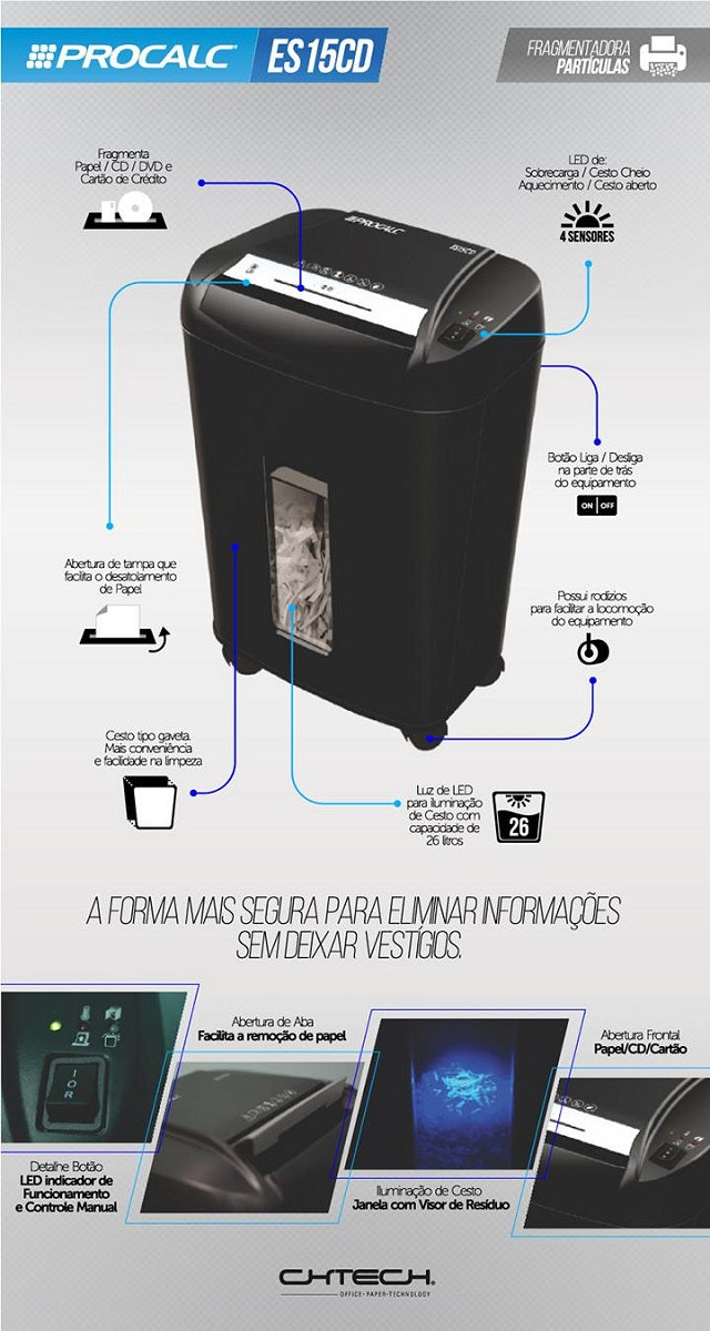 Fragmentadora Procalc ES15CD-1 220V