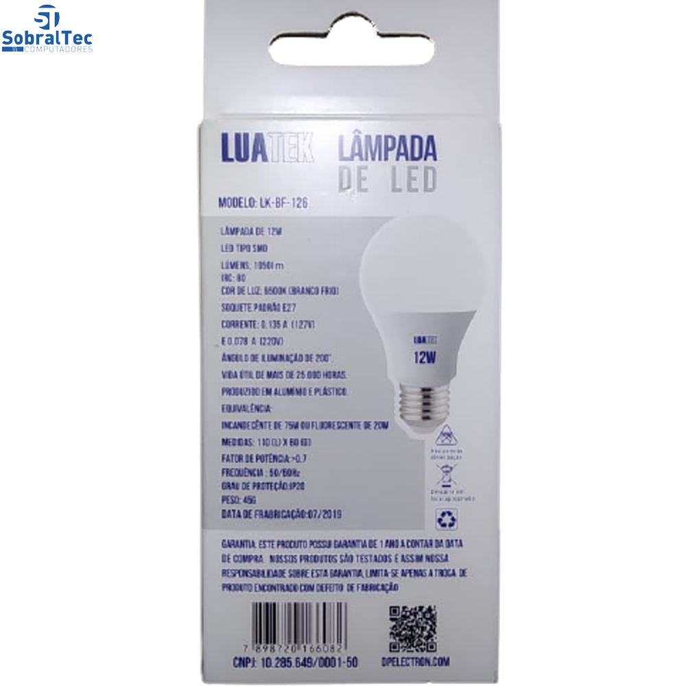 Lâmpada De LED 12W LuaTek - LK-BF-126