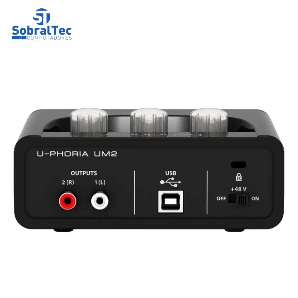 Interface De Áudio U-Phoria UM2 Behringer 2 Canais 16 bits/48 kHz
