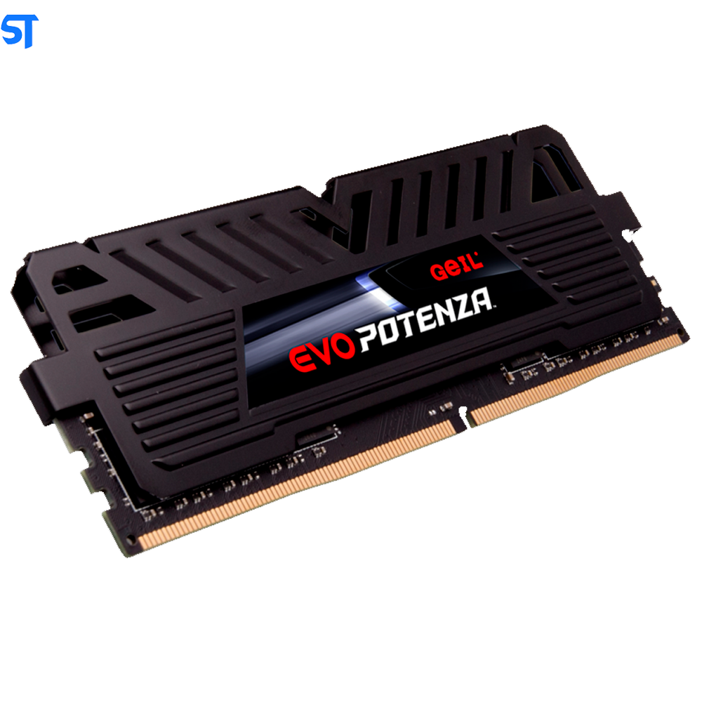 Memória Ram Desktop DDR4 Geil Evo Potenza, 8GB, 3200MHz, Black, GAPB48GB3200C16BSC
