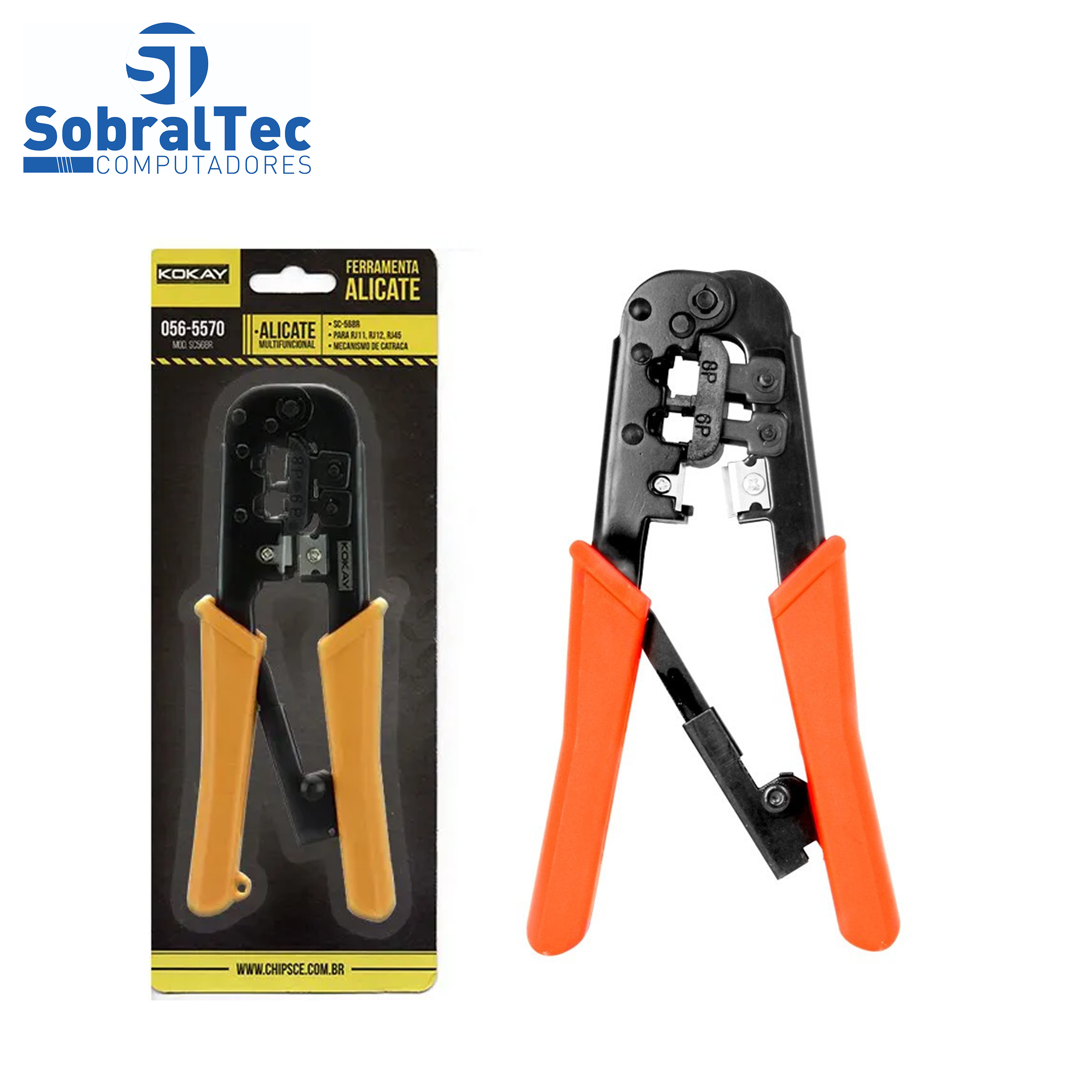 Alicate Crimpagem Rj45/Rj11 Com Catraca