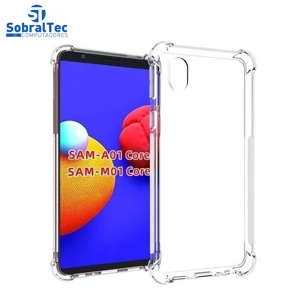 Case De Silicone Transparente  Anti Impacto Para Samsung Galaxy A01 Core