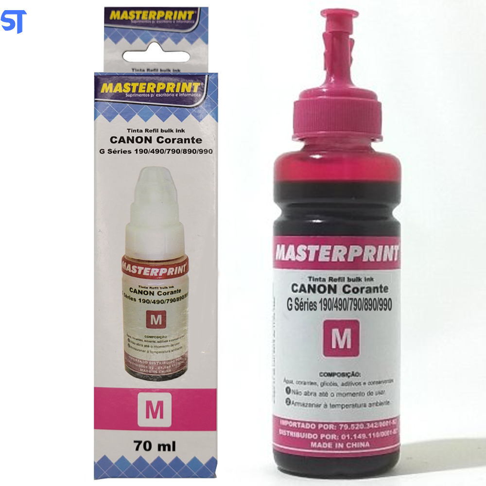 Refil de Tinta Compatível Canon Bulk Ink G Corante Magento M 70ML MasterPrint