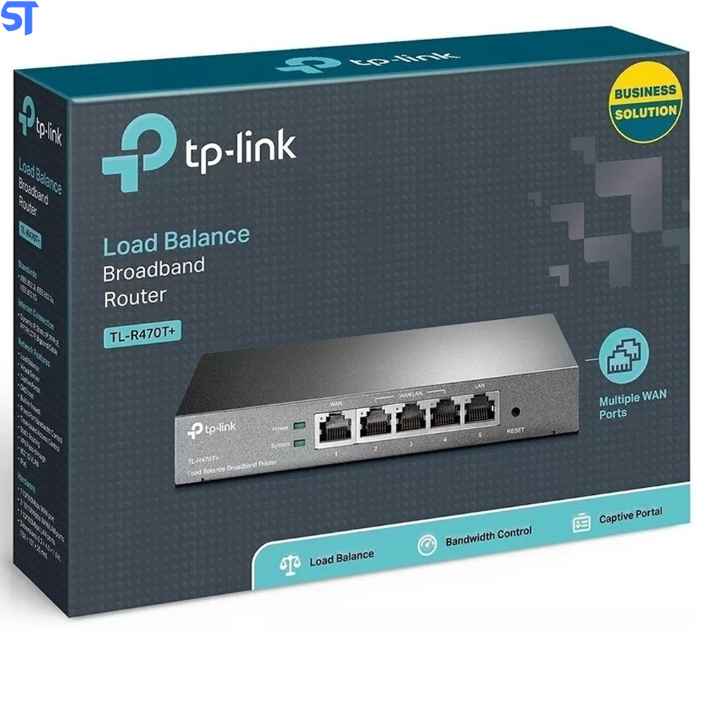 Roteador Tp-Link TL-R470T+ 4 Wan + Load Balance Até 4 Links
