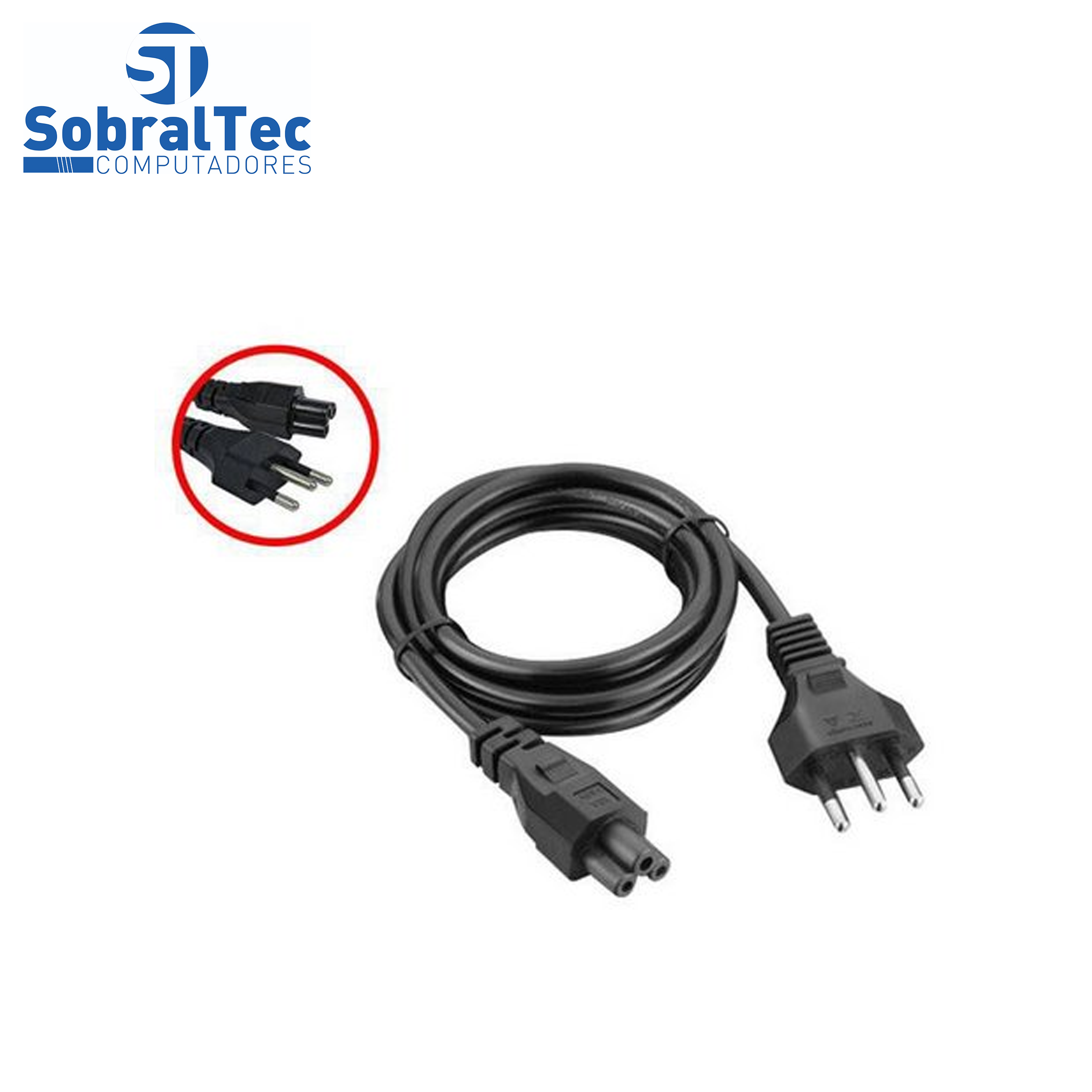 Cabo de Forca 1.5m Notebook Tripolar MD9