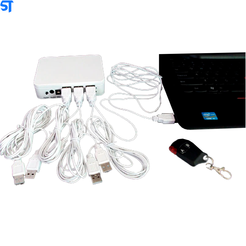 Sistema De Segurança Com 6 Portas USB Para Exposição De Notebook
