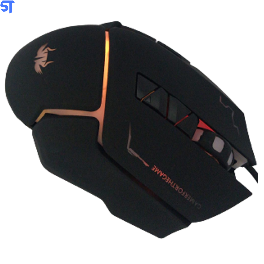 Mouse Gamer USB 2400 DPI LED 7 Botões Knup KP-MU012- Preto