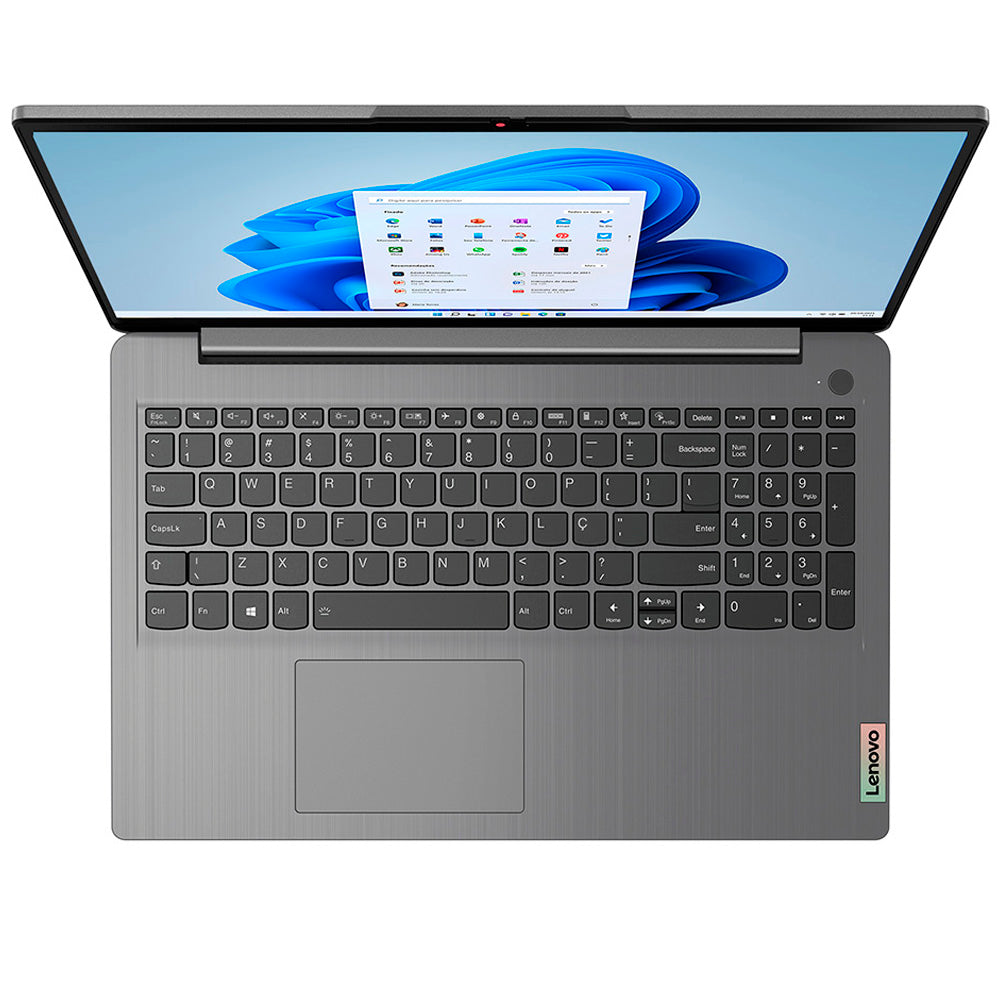 Notebook Lenovo ideapad 3i, Intel Core i3 1115G4, 8GB, 256GB SSD, Tela de 15,6