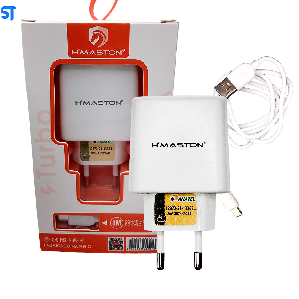 Carregador H'maston Charger Tipo-C - Duas Entradas Usb - 4.1A 1M - Y50-3