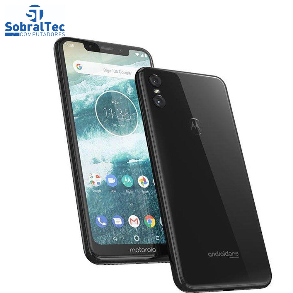 Smartphone Motorola One 32GB Dual Chip Android Oreo 8.1 Tela 5.9 2.0 Octa-Core 4G Câmera 13+2MP Preto