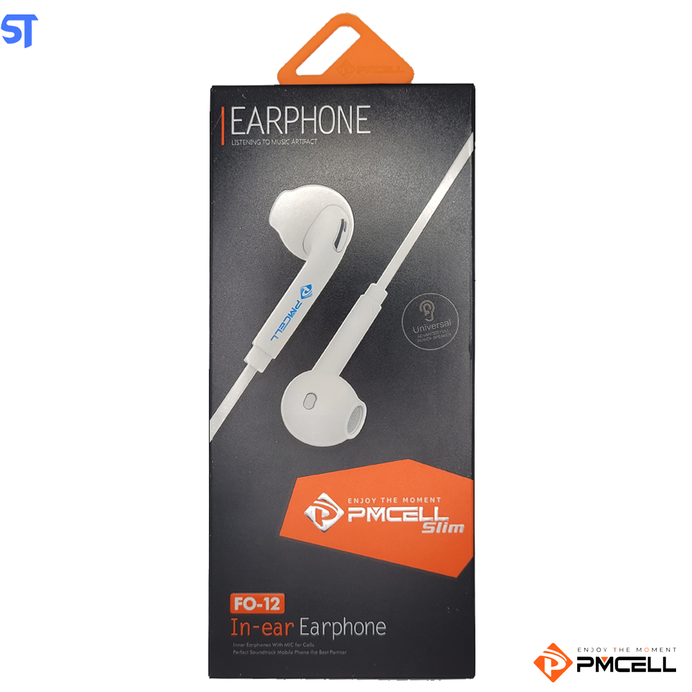Fone De Ouvido PMCell Slim Fo-12 In-Ear Preto
