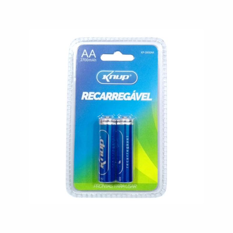 Pilhas Recarregaveis 2 Unidades AAA 1.2V Ni-Mh KP-280AAA0 KP-2800AAA KNUP