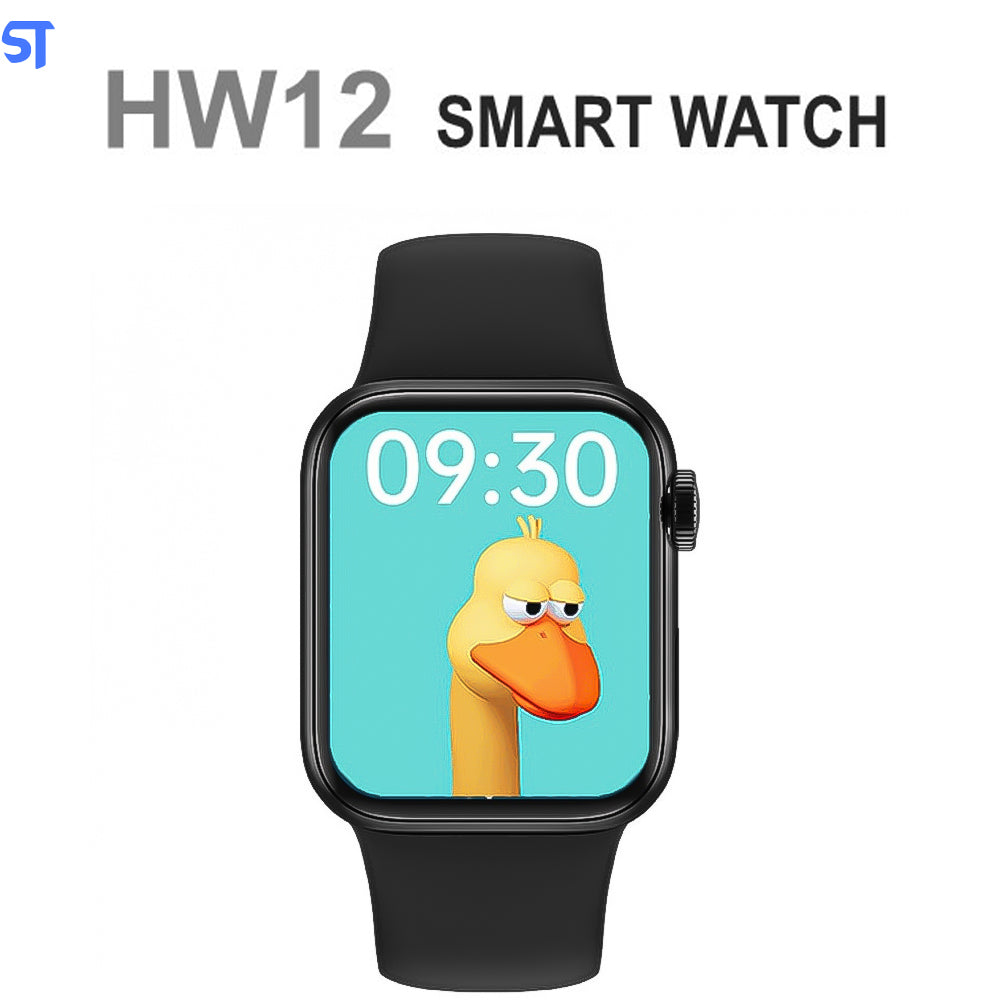 Relógio SmartWatch HW12 Preto 40mm Tela Infinita Com Sensor Cardíaco