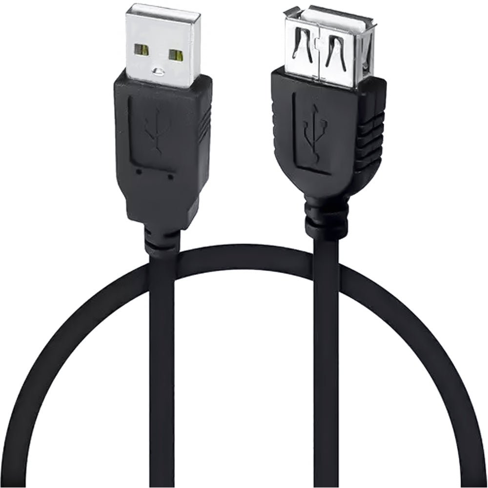 Cabo Extensor USB 2.0 Macho/Femea 1.5M Kapbom Preto - KAP-UN-1.5M