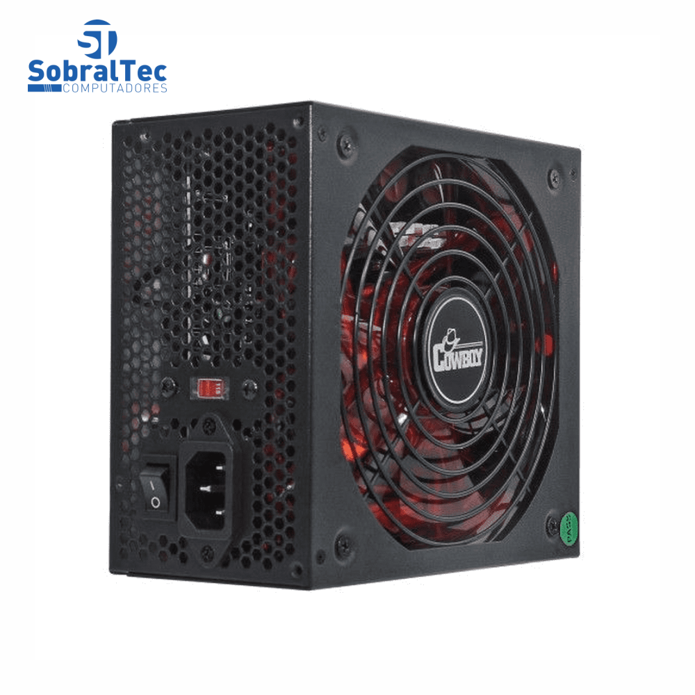 Fonte Alimentação Atx Cowboy Pc 600w Potencia Real Gamer Silenciosa Bivolt Leds Kp-535