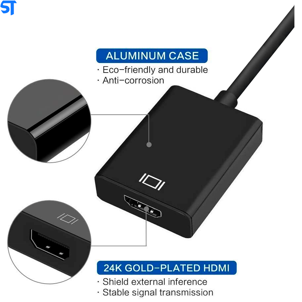 Cabo Conversor Adaptador De Áudio e Vídeo USB 3.0 Para HDMI De Alta Velocidade 5 Gbps