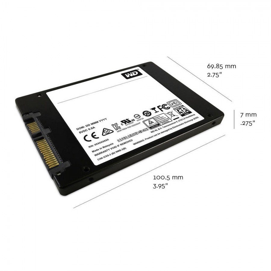 HD SSD WD Green 120GB SATA Leitura 545MB/s Gravação 430MB/s - WDS120G2G0A