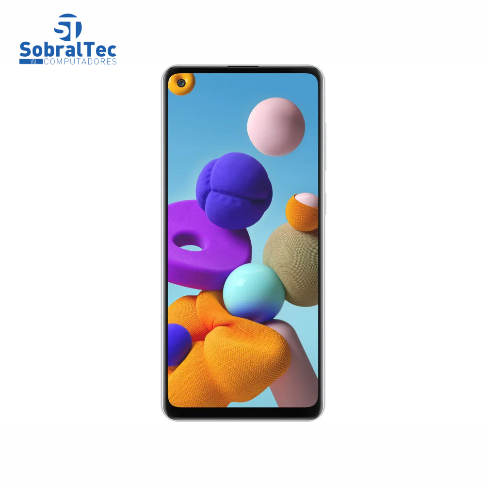 Smartphone Samsung Galaxy A21s, 64GB, 48MP, Tela 6.5´, Branco - SM-A217MZWRZTO