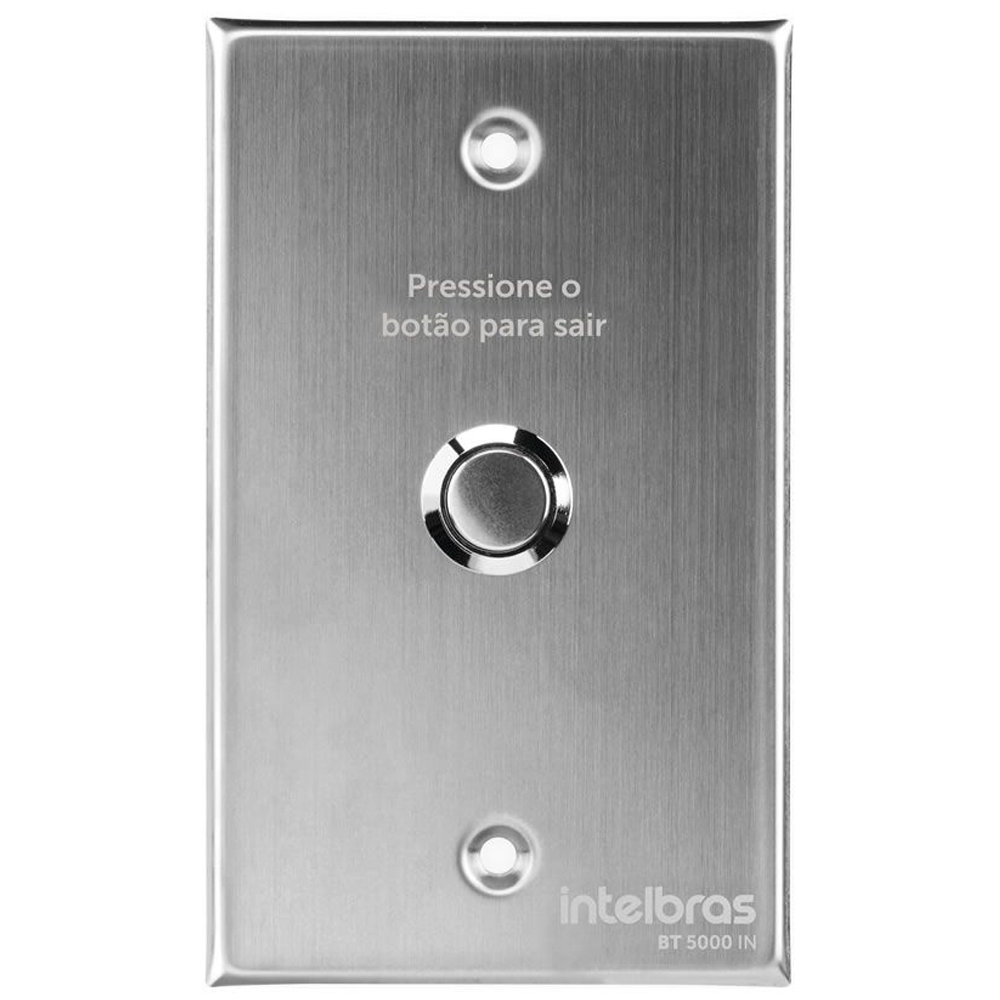 Botoeira Acionador de Abertura Inox Embutir 4x2 BT 5000 IN Intelbras