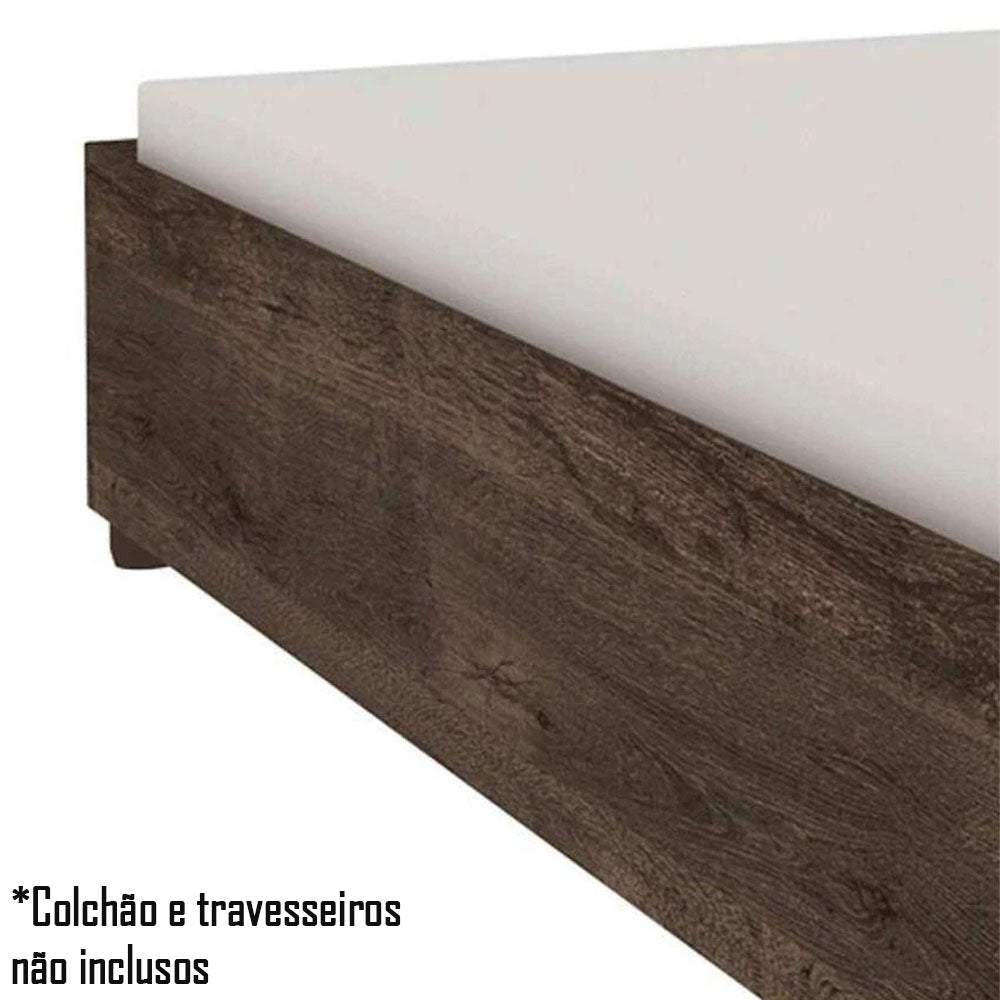 Cama Box Solteiro Mônaco - Cumaru Rustic - Tcil Móveis