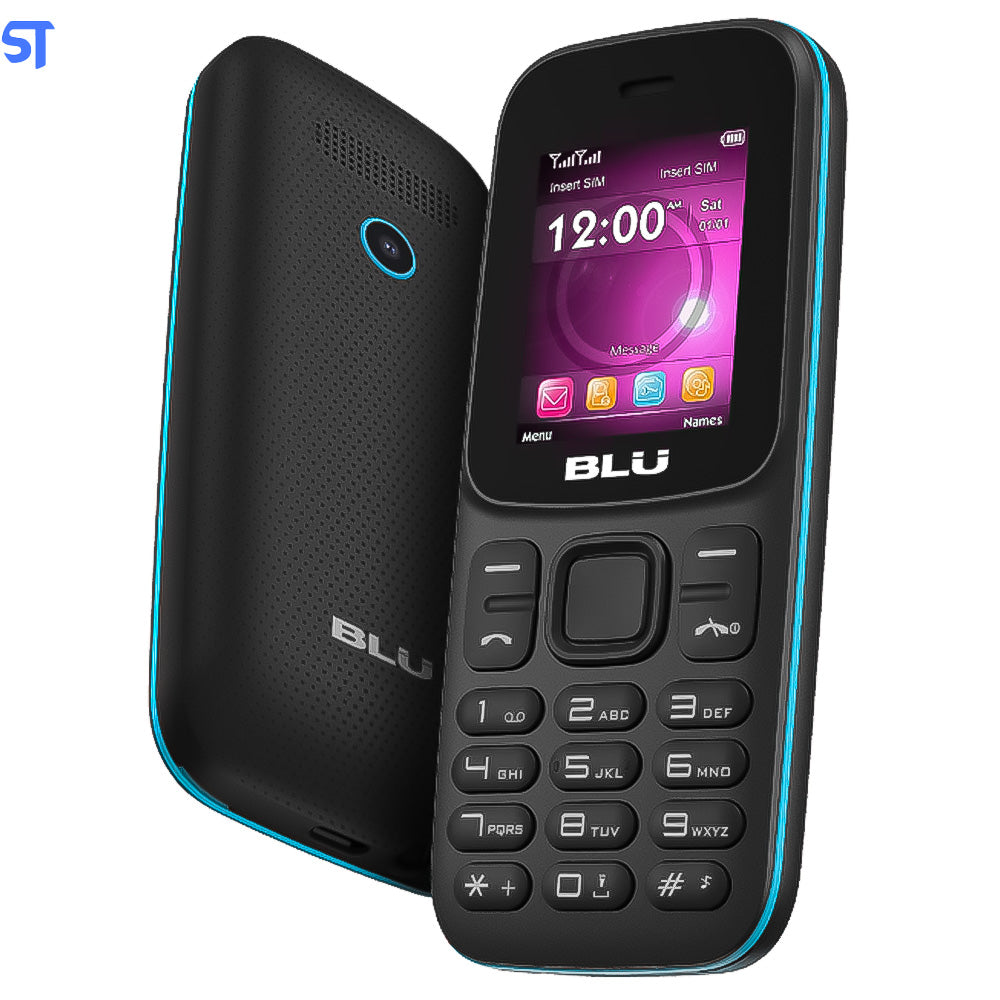 Celular Blu Z5 Dual Sim 32MB Tela De 1.8 Câmera Vga E Rádio Fm - Preto/Azul