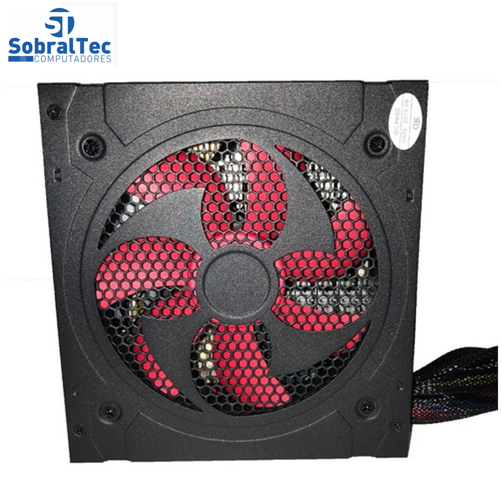 Fonte de Alimentação 500w PFC Ativo Com Cabo Com Caixa (blu500pfc) - Bluecase