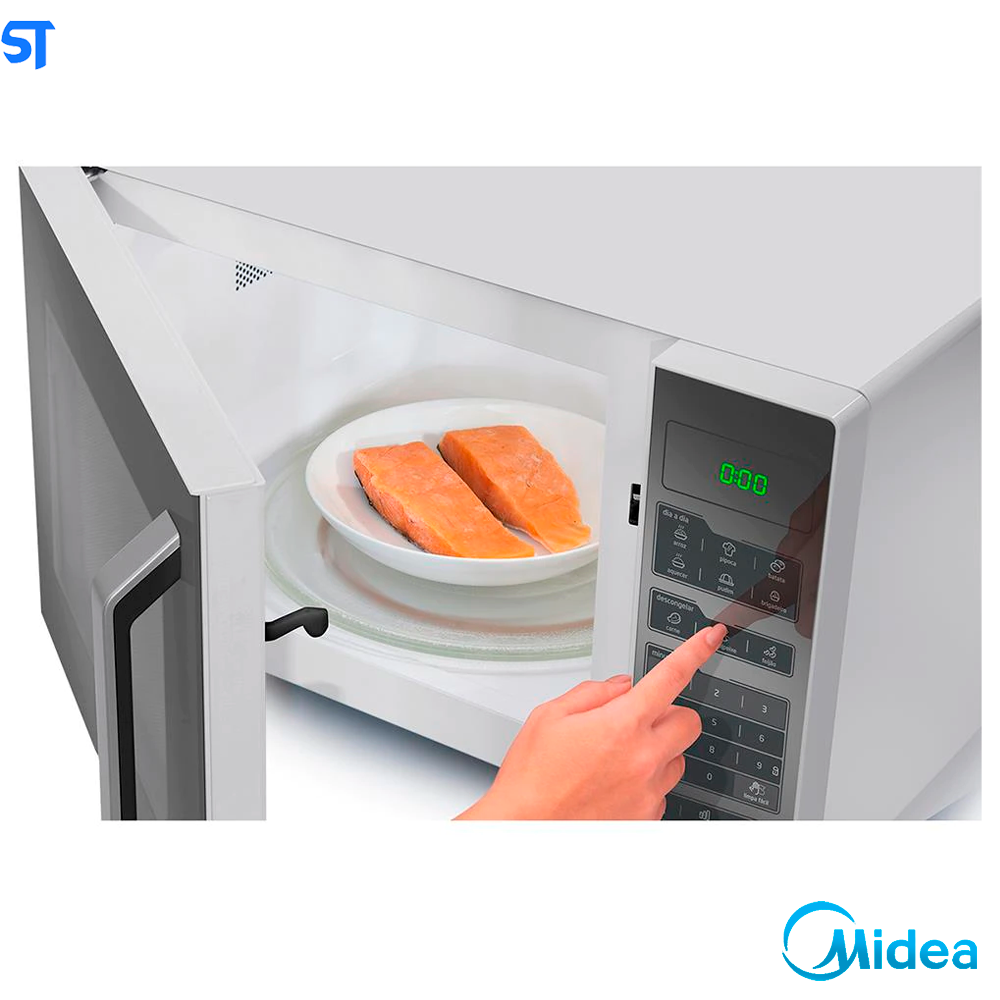 Forno Micro-Ondas 35L Branco Espelhado Midea 220V MXSA35E2
