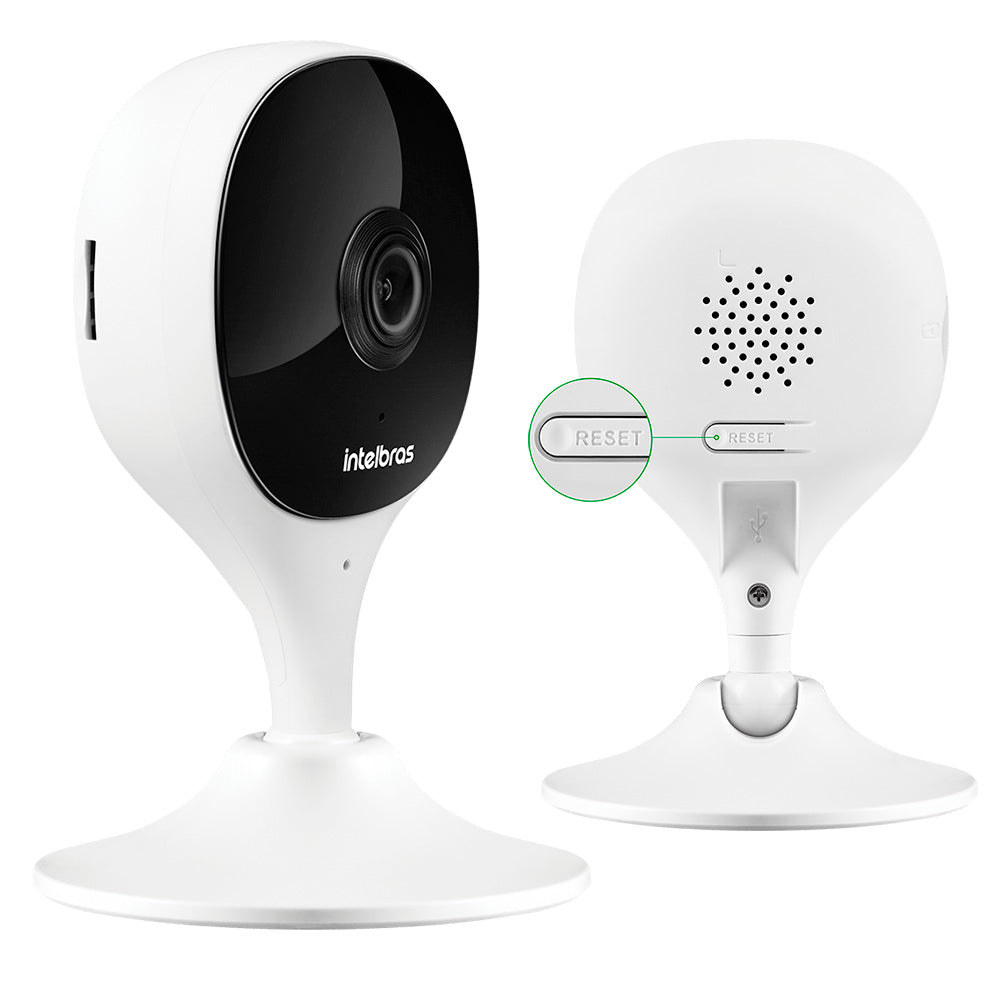 Câmera Interna Wi-fi Full HD IMX C Branca Intelbras Com Micro SD de 32GB