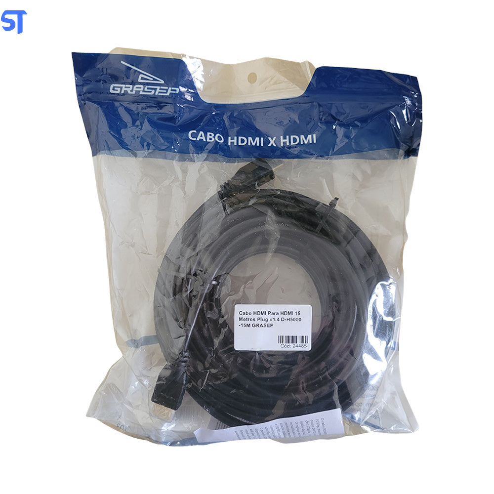Cabo HDMI Para HDMI 15 Metros Plug v1.4 D-H5000 -15M GRASEP