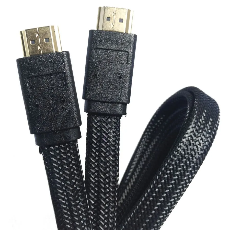 Cabo Hdmi 5 Metros Flat Knup Ultra Hd 4k Flat Nylon 24k